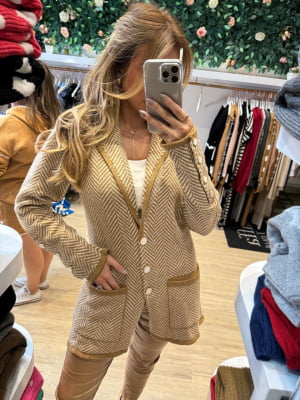 BLAZER MOUSSE LISTRADO 