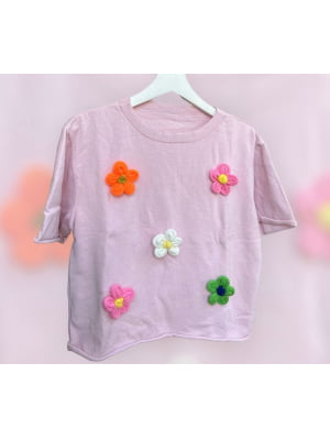 T-SHIRTS MODAL FLOR CROCHÊ